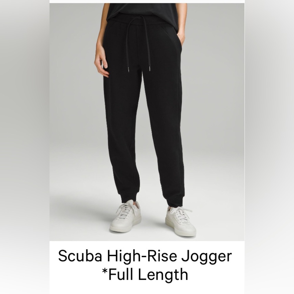 Lululemon High rise scuba joggers black full length size 16  XL sweatpants